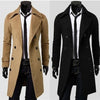 Men 'S Slim Long Trench Coat Windbreaker Lapel Button Jacket Outwear Foreign Trade Wholesale 2017 L Men's Slim Fit Single-Sided